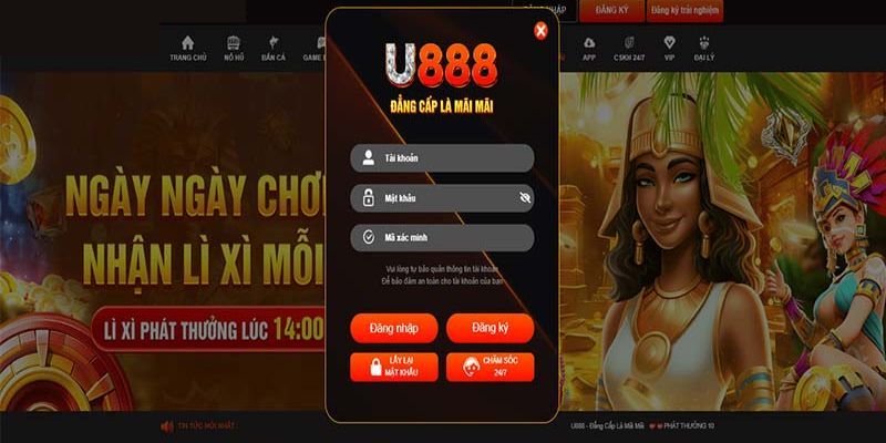 Các bước đăng nhập U888 chuẩn xác