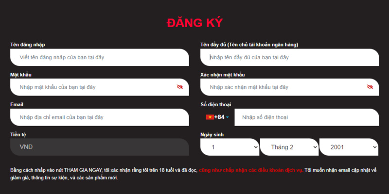 Hướng dẫn các bước thực hiện đăng ký U888 chi tiết