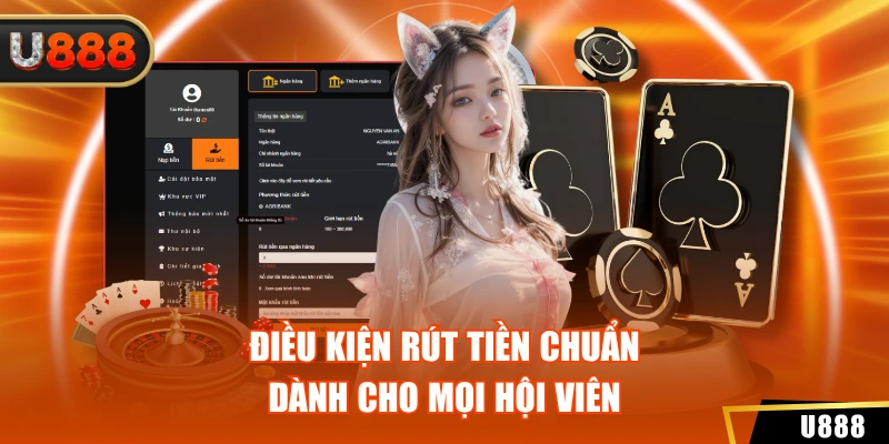 Rút Tiền U888 1 Điều kiện rút tiền chuẩn dành cho mọi hội viên